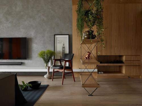 Дизайн - ателье Aworkdesign Studio представило интерьер квартиры в городе таоюань, Тайвань.