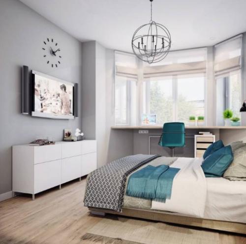 Интерьер однокомнатной квартиры в скандинавском стиле. 07