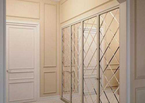 Фацетное зеркало в интерьере.