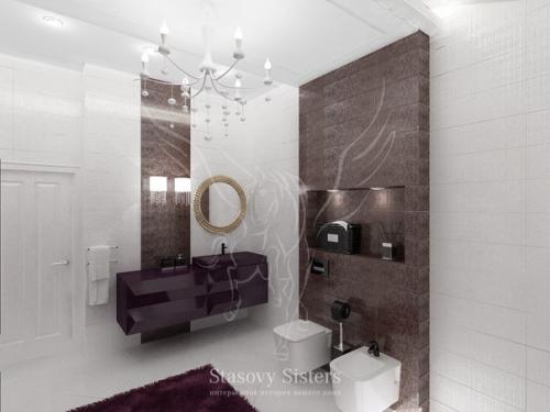Наш проект хозяйской ванной комнаты в двухэтажном доме.