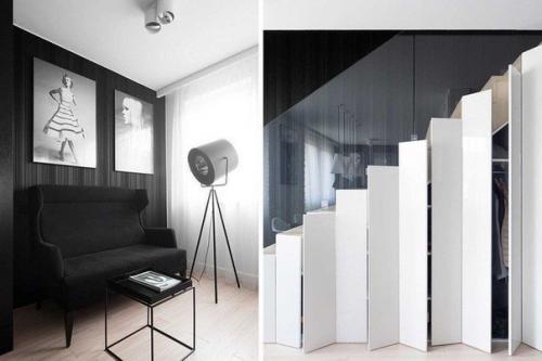 Черно-белая квартира в Польше. 09