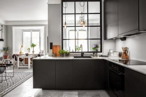 Интерьер квартиры в сером цвете 38 кв. 01