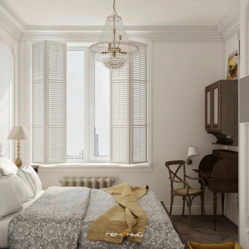 Интерьер однокомнатной квартиры в стиле эклектика от студии дизайна Печёный. 07