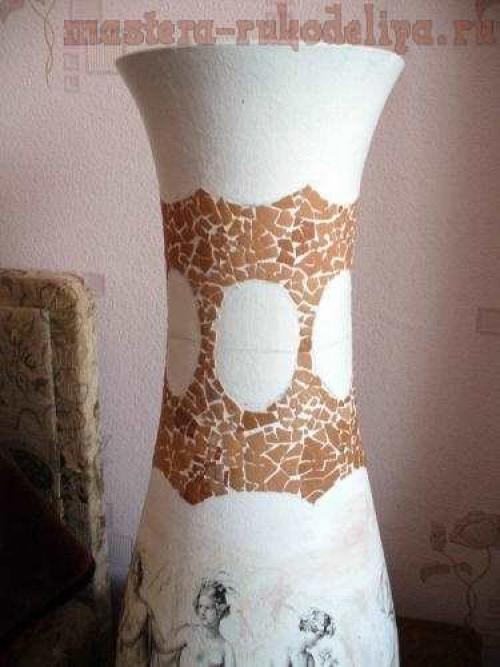 Античная напольная ваза своими руками - мастер-класс. 04
