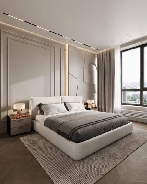 Просторная светлая спальня на 122 кв. 04