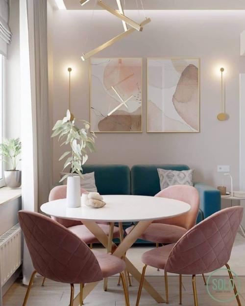 Воздушный интерьер квартиры в приятной цветовой гамме. 02