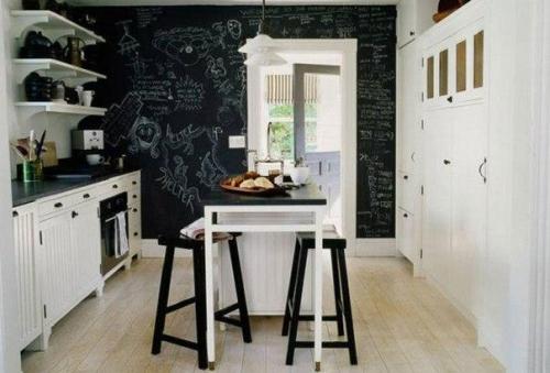 Меловая доска на стене в любом месте квартиры уместна. 04 Меловая доска на стене в любом месте квартиры уместна. 04