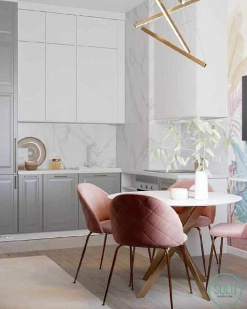 Воздушный интерьер квартиры в приятной цветовой гамме. 04