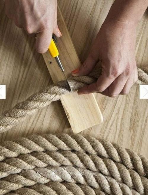 Мы делаем стильный коврик из веревки своими руками (мастер-класс, фото, пошагово). 04 Мы делаем стильный коврик из веревки своими руками (мастер-класс, фото, пошагово). 04