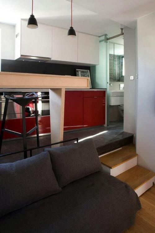 Грамотное планирование пространства помогает создать вот такую вот уютную квартирку даже если у вас совсем мало жилой площади - не беда. 
