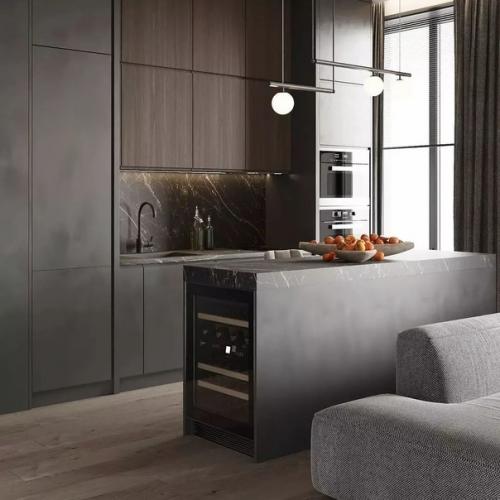 Сила, спокойствие, гармония - первые ассоциации, которые возникают, глядя на данный проект для молодой семьи. 01