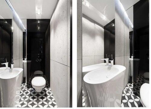 Черно-белая квартира в Польше. 01