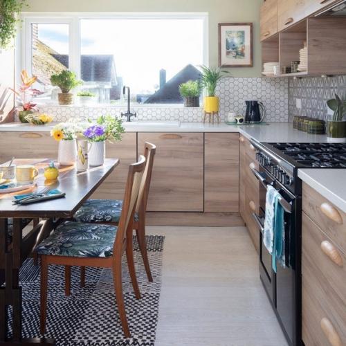 Современный дизайн кухни с элементами ретро - стиля. 01