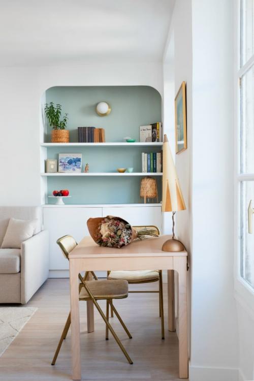 Интерьер компактной французской однушки 32 м 2 для девушки - студентки. 04