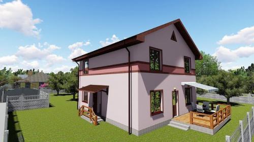 Эскиз проекта двухэтажного дома.