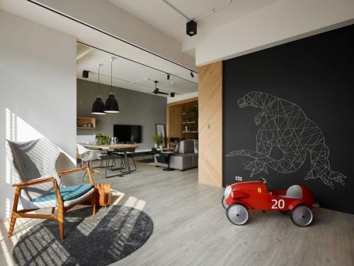 Дизайн - ателье Aworkdesign Studio представило интерьер квартиры в городе таоюань, Тайвань. 04