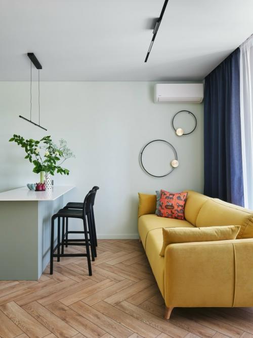 Интерьер 1-комнатной квартиры 36, 1 м 2 (40, 5 м 2 с балконом) в ЖК Никольский в Тюмени. 04