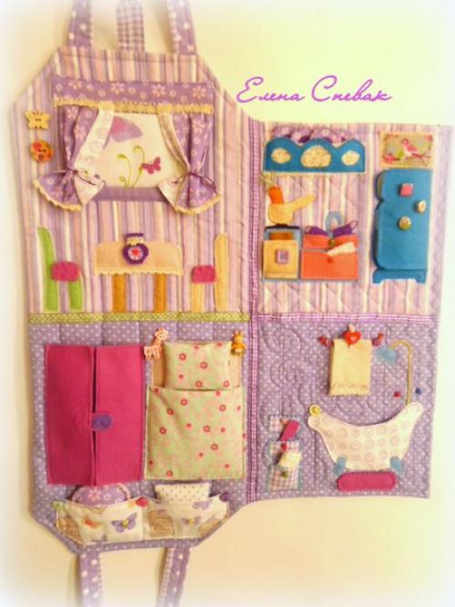 Наконец и мне выдался случай сшить кукольный домик - сумочку! 01