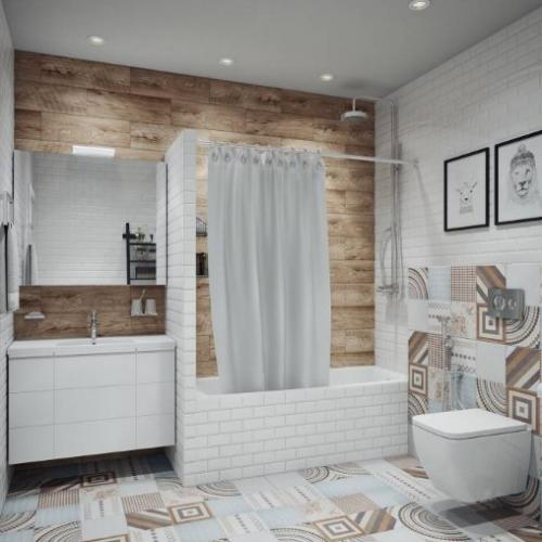 Интерьер однокомнатной квартиры в скандинавском стиле. 08