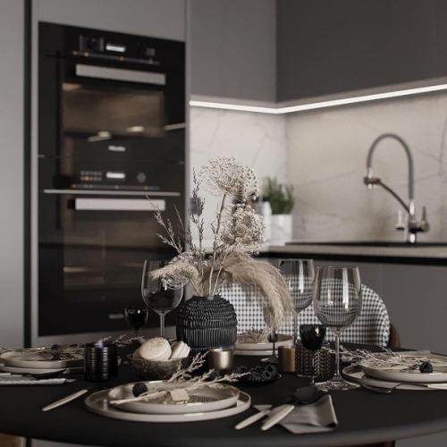 Делимся дизайн проектом кухни - гостиной 18 м 2. 04