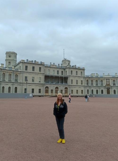 Вид на плац с балкона большого гатчинского дворца. 02