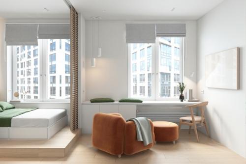 Проект квартиры - студии 27 м 2 в ЖК Рихард в Москве. 03