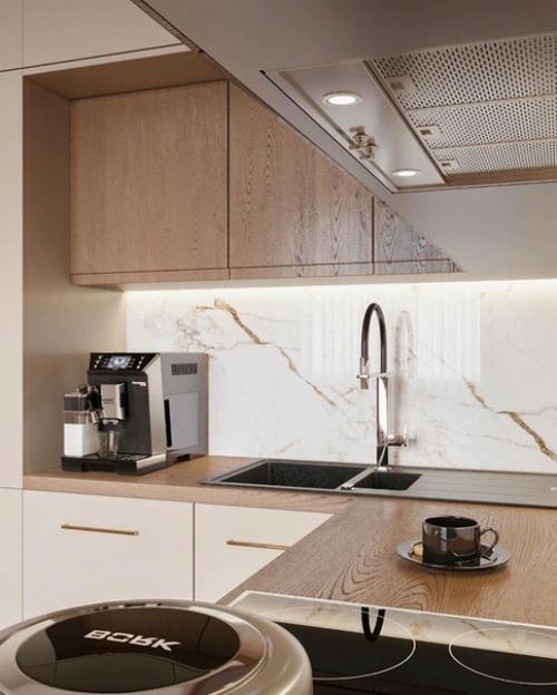 Кухня - гостиная.  Как вам такая цветовая гамма. 02