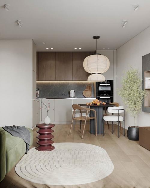 Интерьер этой квартиры выполнен в современном минималистичном стиле с элементами скандинавского дизайна. 04