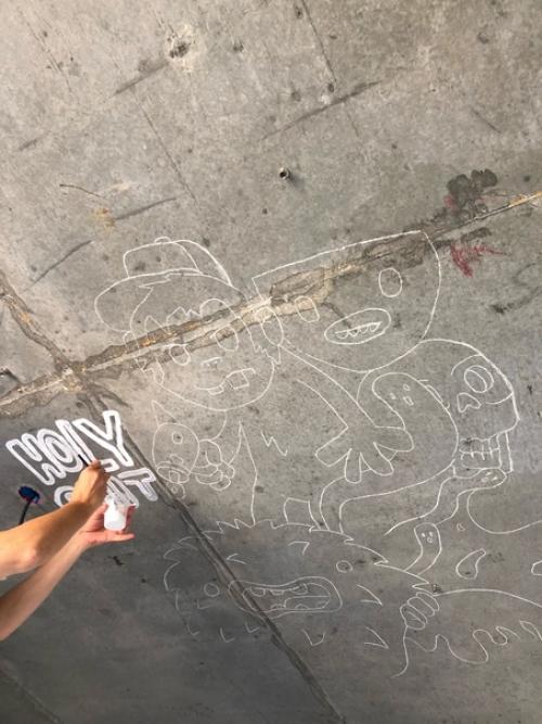 Расписали потолок в комнате мальчика. 04