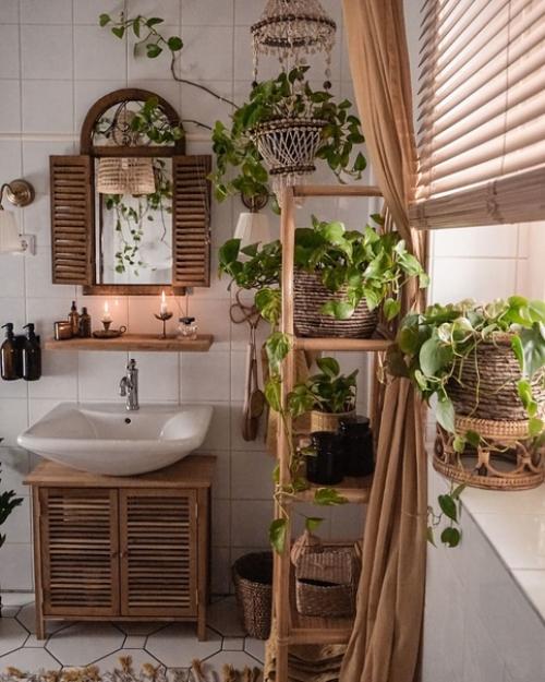 Интерьер Кристины основан на любви к стилю бохо и к комнатным растениям. 02