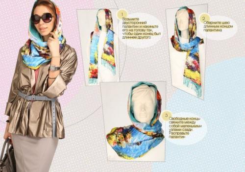 Идеи по завязыванию шарфов и платков? 01
