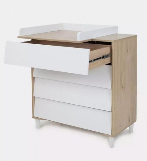 Rant Bergen (рант Берген) - эргономичный комод в лаконичном скандинавском стиле с четырьмя безопасными и вместительными ящиками для детских вещей. 02