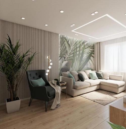 Интерьер квартиры в одной стиле и в одной цветовой гамме. 03