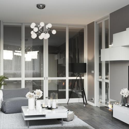 Стильная гостиная, площадью 20 кв. 07