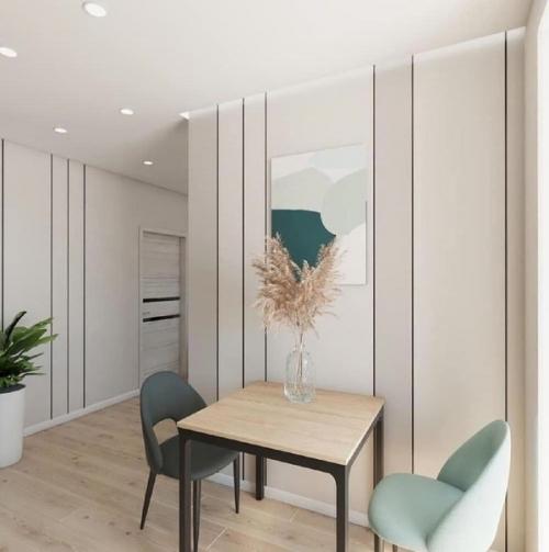 Интерьер квартиры в одной стиле и в одной цветовой гамме. 07