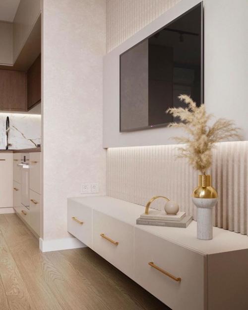 Кухня - гостиная.  Как вам такая цветовая гамма. 04