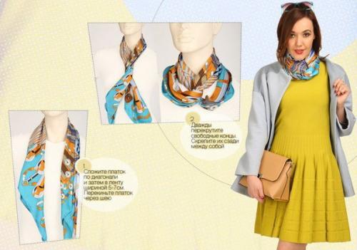 Идеи по завязыванию шарфов и платков? 06