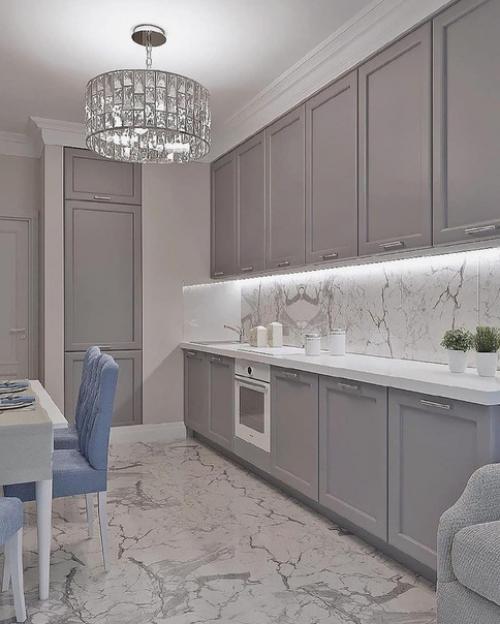 Как вам такое цветовое решение для кухни - гостиной. 02