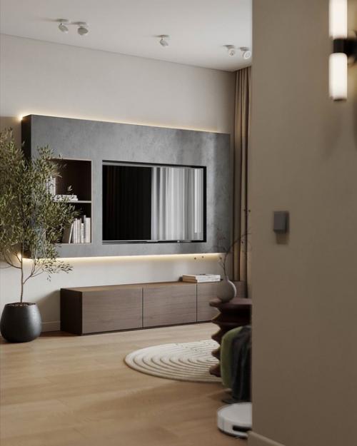 Интерьер этой квартиры выполнен в современном минималистичном стиле с элементами скандинавского дизайна. 03