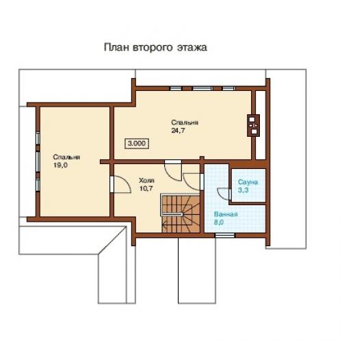 Эскизный проект деревянного коттеджа. 02