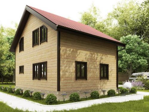 Проект дома. Габариты: 9, 0 х 7, 0 м. 01