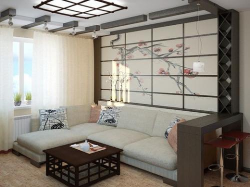 При оформлении помещения в японском стиле, следует придерживаться нескольких основных правил: