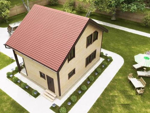 Проект дома. Габариты: 9, 0 х 7, 0 м. 04