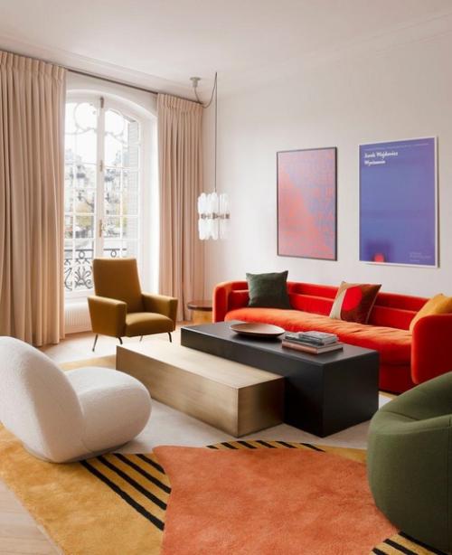 Дизайнер флер делесаль спроектировала квартиру для галеристки, в которой интерьер - лишь фон для мебели, декора и искусства. 02