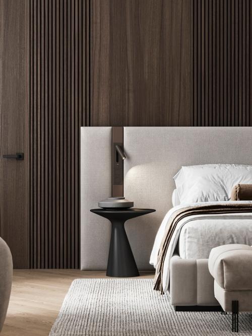 Современная роскошь в теплых тонах: спальня от Елены глининой. 01