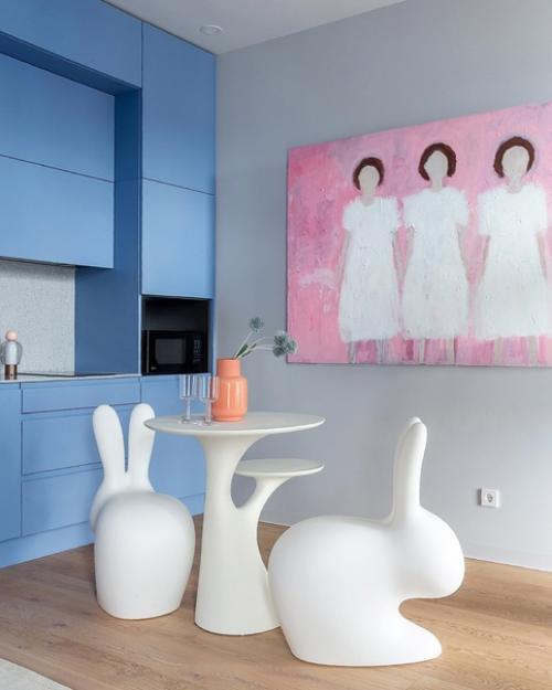 Цветной интерьер 1-комнатной квартиры 45 кв. 01