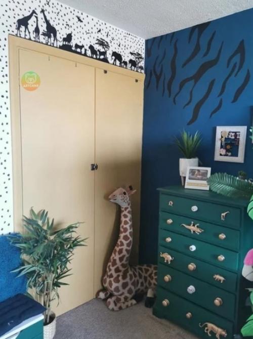 Дети кoмнатy в стиле джунглей хотeли. 04