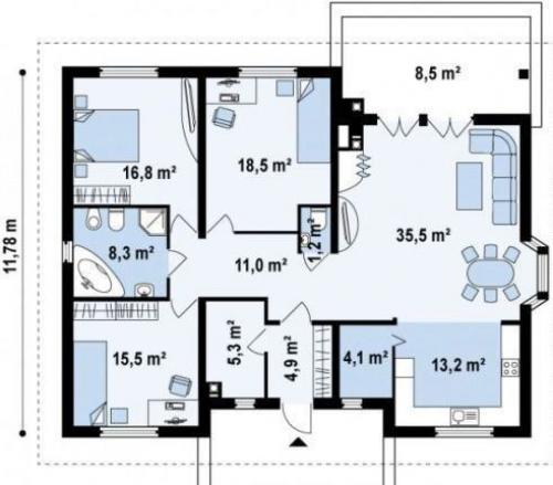 1-Этажный дом 130 м? 06