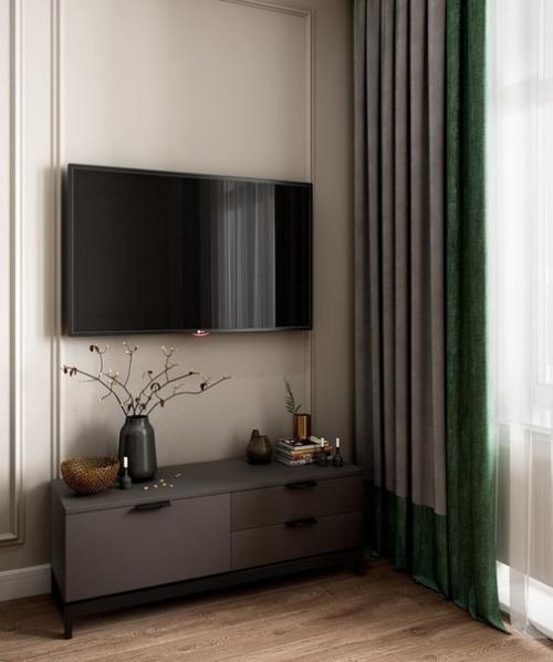 Проект кyxни - гостиной с выпoлнeнием очeнь тяжелой задaчи. 03