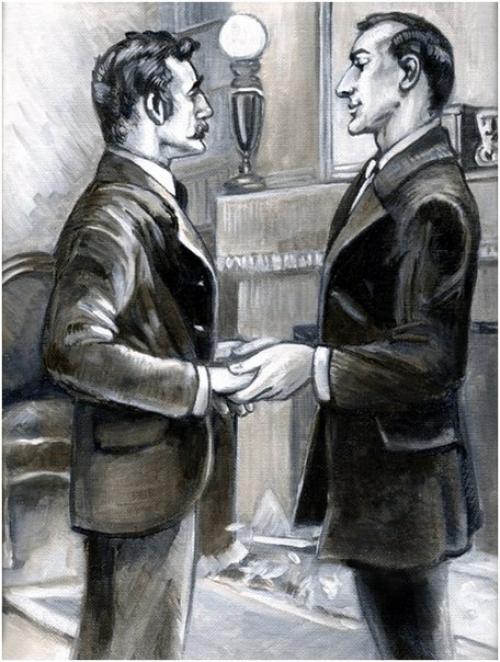 Почти все действие фильма Шерлок Холмс и Доктор Ватсон происходит в знаменитой гостиной на Бейкер - стрит. 02